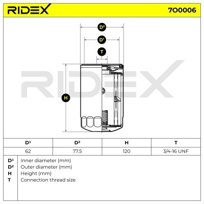 Filtr Oleju RIDEX 7O0006 7O0006 - foto 6