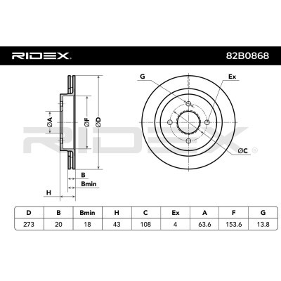 Tarcza hamulcowa RIDEX 82B0868 82B0868 - foto 6