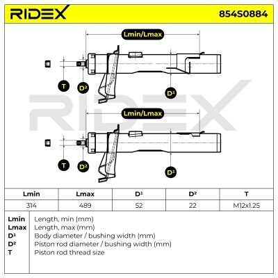 Amortyzator RIDEX 854S0884 854S0884 - foto 8