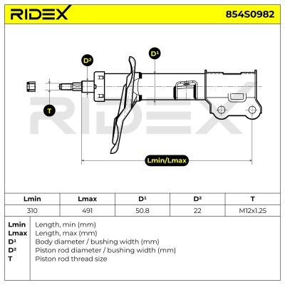 Amortyzator RIDEX 854S0982 854S0982 - foto 5