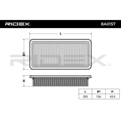 Filtr Powietrza RIDEX 8A0157 8A0157 - foto 3