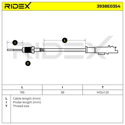 Czujnik temperatury spalin RIDEX 3938E0354 3938E0354 - foto 7