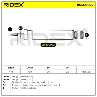 Amortyzator RIDEX 854S0022 854S0022 - foto 9