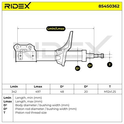 Amortyzator RIDEX 854S0362 854S0362 - foto 8