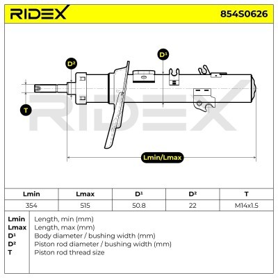 Amortyzator RIDEX 854S0626 854S0626 - foto 8