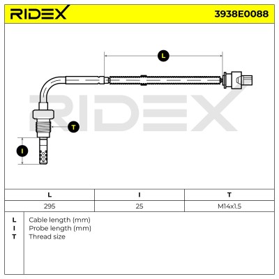 Czujnik temperatury spalin RIDEX 3938E0088 3938E0088 - foto 6