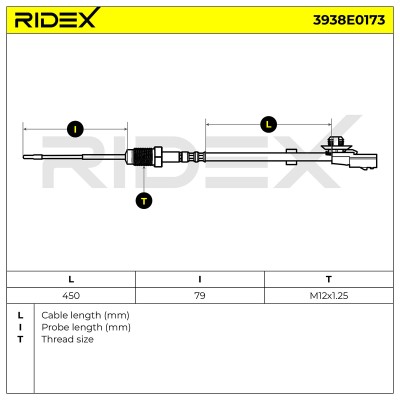 Czujnik temperatury spalin RIDEX 3938E0173 3938E0173 - foto 6
