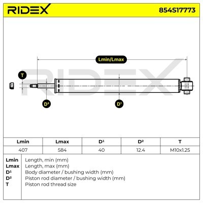 Amortyzator RIDEX 854S17773 854S17773 - foto 8