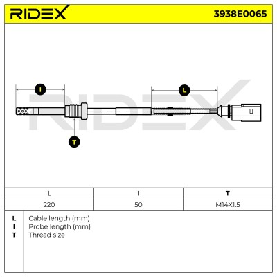 Czujnik temperatury spalin RIDEX 3938E0065 3938E0065 - foto 6