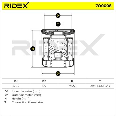 Filtr Oleju RIDEX 7O0008 7O0008 - foto 6