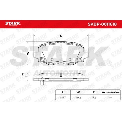 Klocki hamulcowe Stark SKBP-0011618 SKBP-0011618 - foto 5
