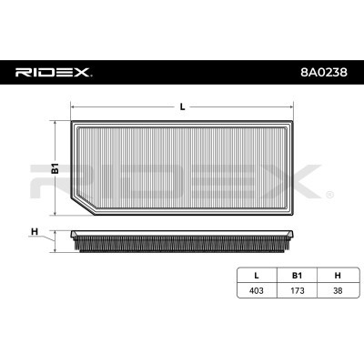 Filtr Powietrza RIDEX 8A0238 8A0238 - foto 5