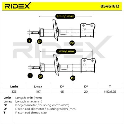 Amortyzator RIDEX 854S1613 854S1613 - foto 5