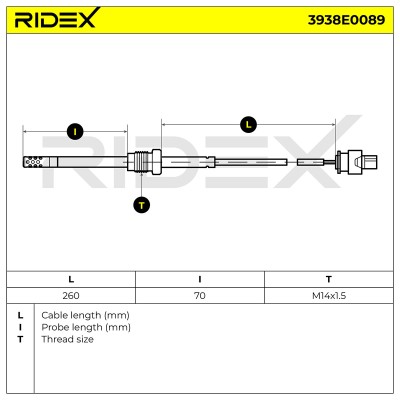 Czujnik temperatury spalin RIDEX 3938E0089 3938E0089 - foto 6