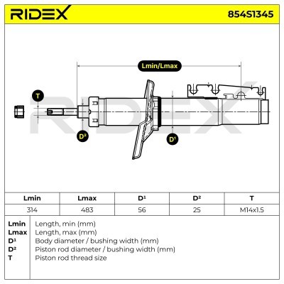 Amortyzator RIDEX 854S1345 854S1345 - foto 9