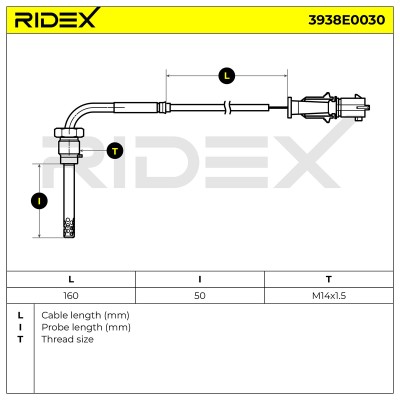 Czujnik temperatury spalin RIDEX 3938E0030 3938E0030 - foto 7