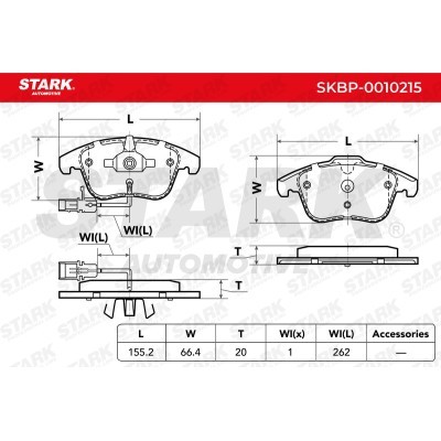 Klocki hamulcowe Stark SKBP-0010215 SKBP-0010215 - foto 3