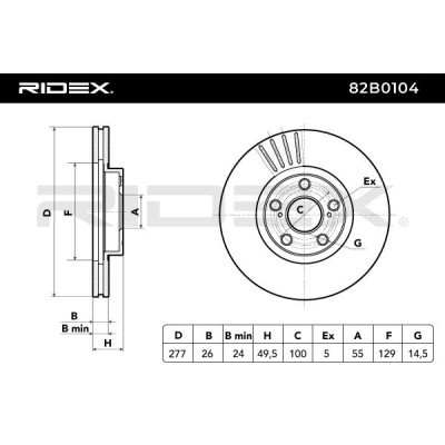 Tarcza hamulcowa RIDEX 82B0104 82B0104 - foto 4