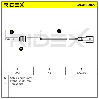Czujnik temperatury spalin RIDEX 3938E0109 3938E0109 - foto 7