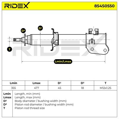 Amortyzator RIDEX 854S0550 854S0550 - foto 5