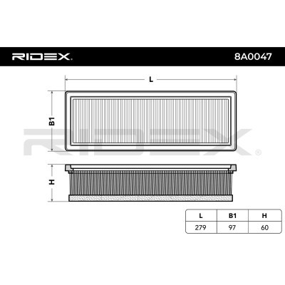 Filtr Powietrza RIDEX 8A0047 8A0047 - foto 5