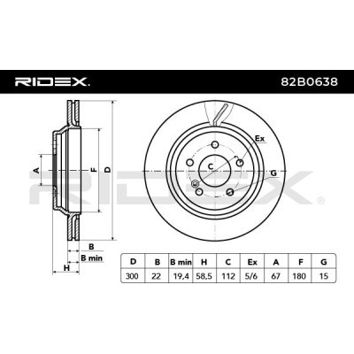 Tarcza hamulcowa RIDEX 82B0638 82B0638 - foto 3