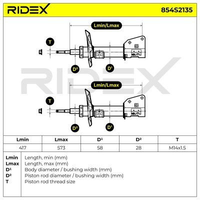 Amortyzator RIDEX 854S2135 854S2135 - foto 7