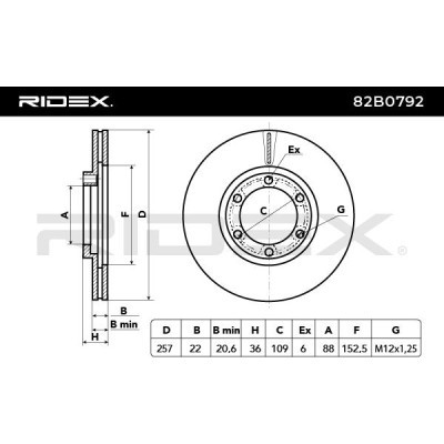 Tarcza hamulcowa RIDEX 82B0792 82B0792 - foto 3