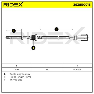 Czujnik temperatury spalin RIDEX 3938E0015 3938E0015 - foto 6