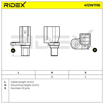 Czujnik ABS RIDEX 412W1116 412W1116 - foto 6
