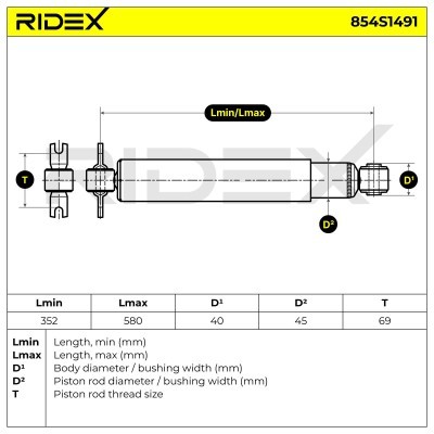 Amortyzator RIDEX 854S1491 854S1491 - foto 8