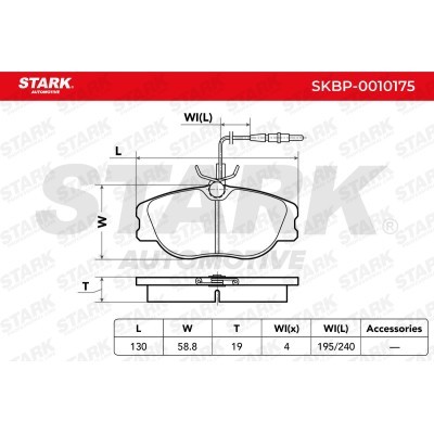 Klocki hamulcowe Stark SKBP-0010175 SKBP-0010175 - foto 3