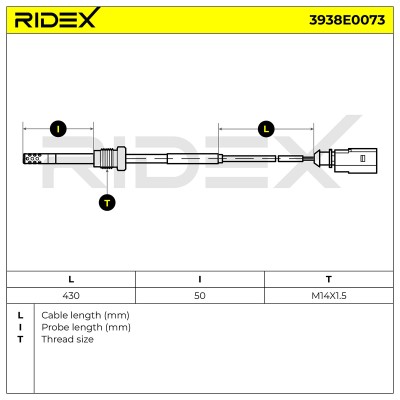 Czujnik temperatury spalin RIDEX 3938E0073 3938E0073 - foto 5