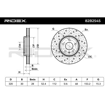 Tarcza hamulcowa RIDEX 82B2545 82B2545 - foto 6