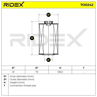 Filtr Oleju RIDEX 7O0242 7O0242 - foto 6