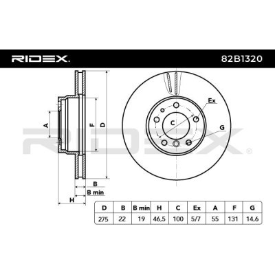 Tarcza hamulcowa RIDEX 82B1320 82B1320 - foto 3