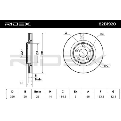 Tarcza hamulcowa RIDEX 82B1920 82B1920 - foto 6