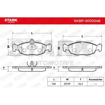 Klocki hamulcowe Stark SKBP-0010046 SKBP-0010046 - foto 3