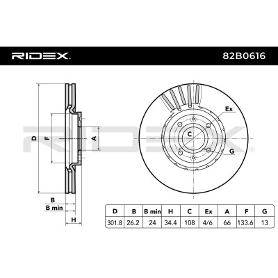 Tarcza hamulcowa RIDEX 82B0616 82B0616 - foto 9