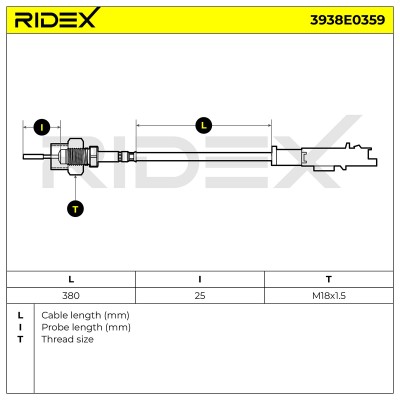 Czujnik temperatury spalin RIDEX 3938E0359 3938E0359 - foto 6