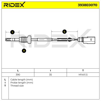 Czujnik temperatury spalin RIDEX 3938E0070 3938E0070 - foto 5