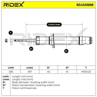 Amortyzator RIDEX 854S0888 854S0888 - foto 7