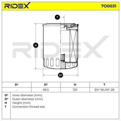 Filtr Oleju RIDEX 7O0031 7O0031 - foto 6