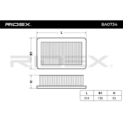 Filtr Powietrza RIDEX 8A0734 8A0734 - foto 6