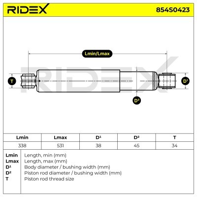 Amortyzator RIDEX 854S0423 854S0423 - foto 8