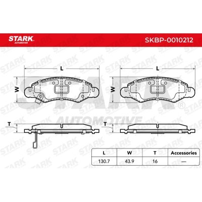 Klocki hamulcowe Stark SKBP-0010212 SKBP-0010212 - foto 3