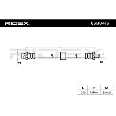 Przewód hamulcowy elast RIDEX 83B0416 83B0416 - foto 5