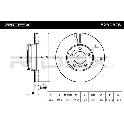 Tarcza hamulcowa RIDEX 82B0876 82B0876 - foto 7