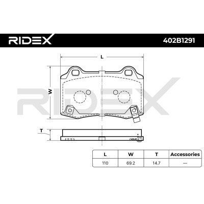 Klocki hamulcowe RIDEX 402B1291 402B1291 - foto 6