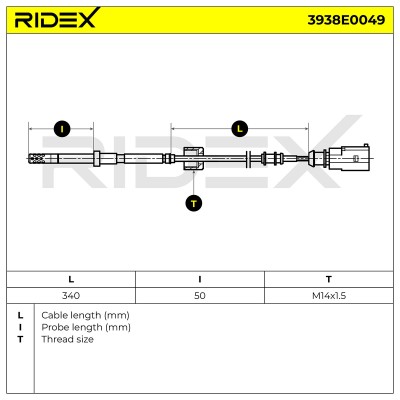 Czujnik temperatury spalin RIDEX 3938E0049 3938E0049 - foto 6